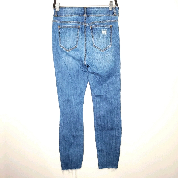 18) GLAMOUR FARMS Skinny Raw Hem Destressed Sz. 11 Juniors - Picture 4 of 5